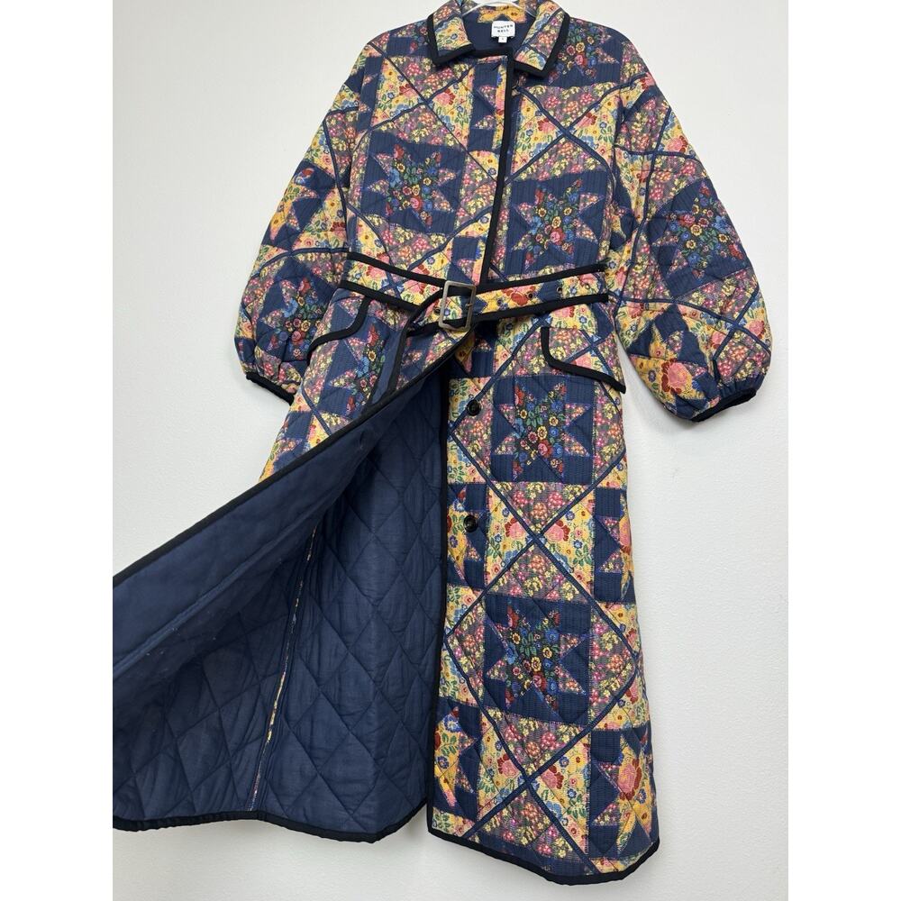 Hunter Bell Patchwork Coat Women’s Small Wales Hightower Boho Chic Retired Rare - Picture 4 of 16
